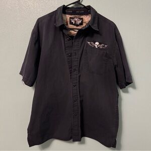 Harley-Davidson Black Casual Button Down Shirt